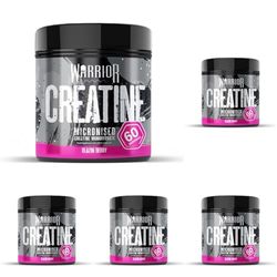 Warrior Creatine Monohydrate Powder – 300g – Micronised for Easy Mixing and Consumption – 100% Pure Creatine – Proven to Improve Physical Performance & Recovery, 60 x 5g Servings, Blazin' Berry