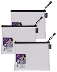 Snopake 15838 - Bolsa de goma EVA (3 unidades, 255 x 205 mm), color transparente y negro
