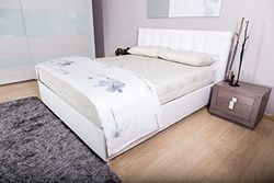 Sanidorm Rigel Materasso a Molle con Rivestimento, Schiuma Memory, Bianco, 140x200x23 cm