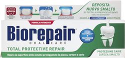 Biorepair, Total Protective Repair Zahnpate, répare les vernis à ongles, schützt vor plaque, Zahnstein und Karie, répare les vernis à ongles, hält den Atem frisch, Zahnpasta ohne Fluor, 75 ml