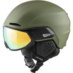 ALPINA Alto Q-Lite Casque de Ski Unisex-Adults, Olive Matt, 51-55