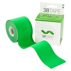 3B Scientific Kinesiology Tape - 5m x 5cm of Elastic Muscle and Joints Support Tape for Exercise, Sports and Injury Recovery, Muscle Pain Tape, Water Resistant Sport Tape - Green