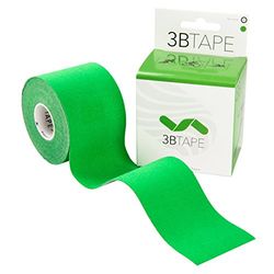 3B Scientific Fita de cinesiologia (5 m x 5 cm), fita de suporte elástico para músculos e articulações para exercício, desporto, recuperação de lesões e dores musculares - verde