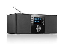 Karcher Dab 7000i - Rádio estéreo pela Internet (Dab+/FM, WiFi e Bluetooth, ecrã colorido, USB, entrada auxiliar, 14 W, despertador, ligação para auriculares, rádio digital, inclui controlo remoto