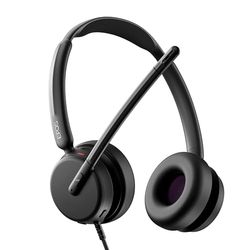 EPOS Impact 460 - dwustronny zestaw słuchawkowy z mikrofonem, filtr szumów, złącze USB C/USB A, Home Office, Plug and Play, zoom, kompatybilność z UC, kolor czarny
