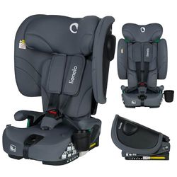 LIONELO NELLY I-SIZE Silla de Coche Para Bebé Plegable 76-150 cm (aprox. de 15 meses a 12 años) Grupo 1 2 3 Fijación Trasera ISOFIX y Cinturón TT, Protección Lateral, Reposacabezas y Respaldo Ajustabl