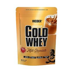 Weider Gold Whey (500g) Milk Chocolate Flavour. Ultrafiltrated Proteins from 100% Whey Protein Concentrate, 23g Protein/Serving, Low Fat, Low Sugar, Delicious, Extra Creamy Texture, Aspartme Free