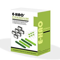 E-HAO Parti di accessori sostitutivi per iRobot Roomba i1+/i2+/i3+/i4+/i5+/i6+/i7+/i8+/j6+/j7+/j8+/e5/e6/e7 aspirapolvere, Include 2 set di spazzole in gomma, 6 filtri e 6 spazzole laterali