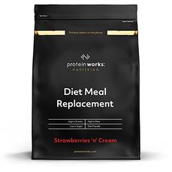 THE PROTEIN WORKS - Substitut De Repas Diététique | Shake Repas 250 Calories | Perte de poids | Healthy diet | 14 Servings | Fraises à la Crème | 1kg