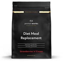 Protein Works - Diet Meal Replacement Shake - Nutrient Dense, High Protein Meal - Supports Weight Loss - Strawberries 'n' Cream - 28 Meals - 2kg