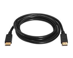 Watio Wave Câble displayport - Câble dp/m-dp/m de 2 m, noir, idéal pour connecter des appareils avec une image et un son de haute qualité
