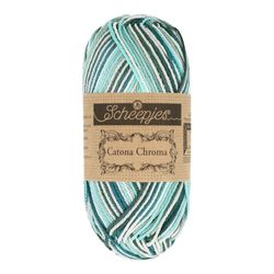 Scheepjes - Scheepjes Catona Chroma Collection 010 Iceberg 100% Mercerised Cotton Crocheting and Knitting Yarn - 1x50g