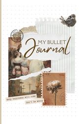 A Vintage-Style Bullet Journal: For Creative Expression, Daily Reflection, and Personal Growth | 6x9 inches, 140 pages