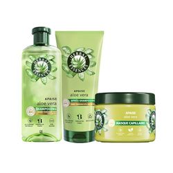 Herbal Essences Sans Sulfates Shampoing 250ml + Après-shampoing 200 ml+ Masque 500ml Aloe Vera – Apaise, Hydrate, Nettoie et Nourrit Les Cheveux Très Secs - Parfum Jasmin, Végan