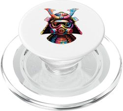 Graffiti Art Casco Guerrero Samurai Japonés PopSockets PopGrip para MagSafe
