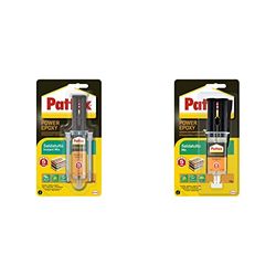 Pattex Power Epoxy Saldatutto Mix 5 minuti, forte colla epossidica bicomponente a elevata tenuta finale, colla multiuso adatta per quasi ogni materiale, 1x12g & Power Epoxy Saldatutto Mix 5 minuti