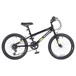 Wildtrak – 20 tums cykel för barn, ålder 6–9 år, justerbara bromsar – svart