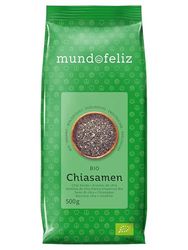 Mundo Feliz - 4 paquets de graines de chia bio, 500 g (L'emballage peut varier)