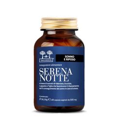 SERENA NOTTE Salugea - Integratore con Valeriana - Contro l'Insonnia - Migliora Durata e Qualità del Sonno - 100% Naturale con Valeriana, Escolzia, Luppolo e Tiglio - 60 Capsule Vegetali