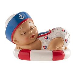Dekora - Decoratieve figuur doop kind zeeman - 10 cm