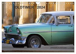 OLDTIMER 2024 (Wandkalender 2024 DIN A4 quer), CALVENDO Monatskalender: amerikanische Oldtimer + Details
