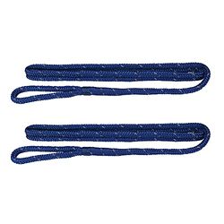Extreme Max BoatTector 3006.2606 - Parafango in nylon a doppia treccia, confezione da 2, 9,5 x 1,5 m, blu con tracciante riflettente