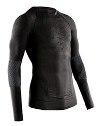 X-Bionic Combat Energizer 4.0 T-Shirt Maillot de Compression Manches Longues Mixte Adulte, Black/Anthracite, FR : XL (Taille Fabricant : XL)