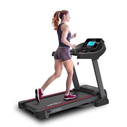 TechFit MT200 Tapis Roulant Motorizzato Elettrico, Sistema di Piegatura Idraulica, 5.0 HP, Superficie di Corsa 1300x480mm, Supporto per Tablet, Bluetooth, Lettore MP3, USB