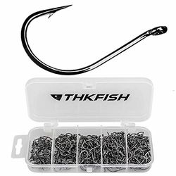 THKFISH 250 stuks vishaken visaccessoires offset haken set visaccessoires set wormhaken walvissen dropshot haken