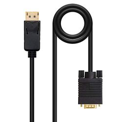 Nanocable 10.15.4402 DisplayPort naar VGA, DisplayPort/M-VGA/M, zwart, 2,0 m