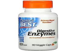 Doctor's Best Digestive Enzimas digestivas, 90 cápsulas veganas, enzimas digestivas para la digestión