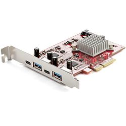 StarTech.com Scheda PCI Express USB a 4 porte, Scheda di espansione PCIe USB 3.1 (10Gbps) con 2 controller, 2 porte USB-C e 2 porte USB-A, Scheda PCI-e USB/USB-C Profilo completo (PEXUSB312A2C2V)