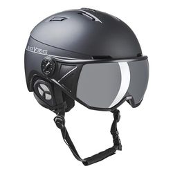 Black Crevice Casque de Ski Adulte (Unisexe), Noir/Argent, Taille M (54-57 cm)
