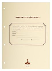 le dauphin - Ref. 2721D - 1 numbered/perforated refill 100 plain sheets 90g, with endpapers for legal binders General Meetings, board of directors, journal and inventory books - A4