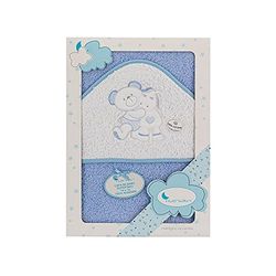 Interbaby 01223-01 ręcznik kąpielowy z kapturem dla dzieci OSO PONY niebieski, niebieski
