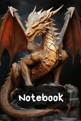 Notebook with European Dragon: Lined (100 Pages, 6x9)
