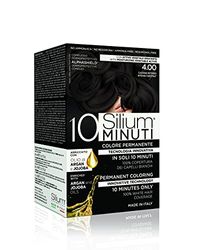 Silium 10 Minuti Colorazione Permanente Per Capelli, Castano Intenso 4.0-183 Gr