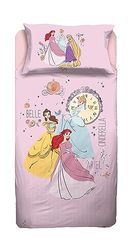 Princess, Lenzuolo Letto Singolo, Completo Letto Singolo Disney, Lenzuolo Sopra, Lenzuolo Con Angoli, Federa, Rosa, Disney, 100% Cotone, Prodotto Ufficiale