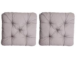 Ambientehome Lot de 2 Galettes de Chaise EVJE Gris Clair 50 x 50 x 8 cm 90029