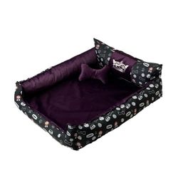 GO GIFT Cama para Mascota L Púrpura 90 x 16 x 50 cm