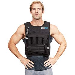 RUNmax rf20nop Run Fast 5,4-63,5 kg Gewogen Vest (zonder schoudervullingen, 9 kg), Zwart