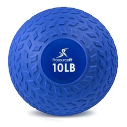 ProsourceFit Slam Medicine Balls 4,5 kg loopvlak getextureerde grip dode gewichtsballen voor crossfit, kracht- en conditioneringsoefeningen, cardio- en kerntrainingen, blauw