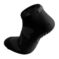 BRBL sokkengrip, ademend, lichte compressie voor volwassenen, unisex, zwart, large