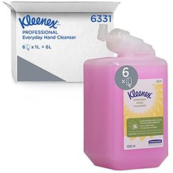 Kleenex Flytande Tvål 6331 - Rosa Handtvål - 6 x 1 Liter Kassetter (Totalt 6 Liter)