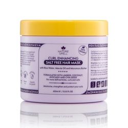 Nature Spell - Mascarilla para cabello rizado (400 ml), con infusión de agua de arroz y linaza, para todo tipo de rizos, sin sulfatos, 100% vegana, fabricada en el Reino Unido