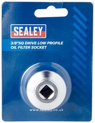 Sealey SX112 Low Profile Oil Filter Socket, 3/20,3 cm, Attacco Quadro, 27 mm