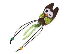 Nobby Pluche uil met houten bol groen 25 cm