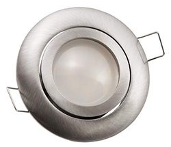 McShine Lampada da soffitto a LED, Bianco Neutro, 4000 K, Edelstahl gebürstet, dimmbar