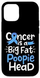 Carcasa para iPhone 15 Pro Cinta de concienciación sobre el cáncer de próstata azul Poopie Head Chemo