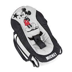 hauck Disney Rocky Transat de la Naissance à 9 kg Bascule Inversable Dossier Inclinable Harnais 3 Points Boucle de Transport - Noir